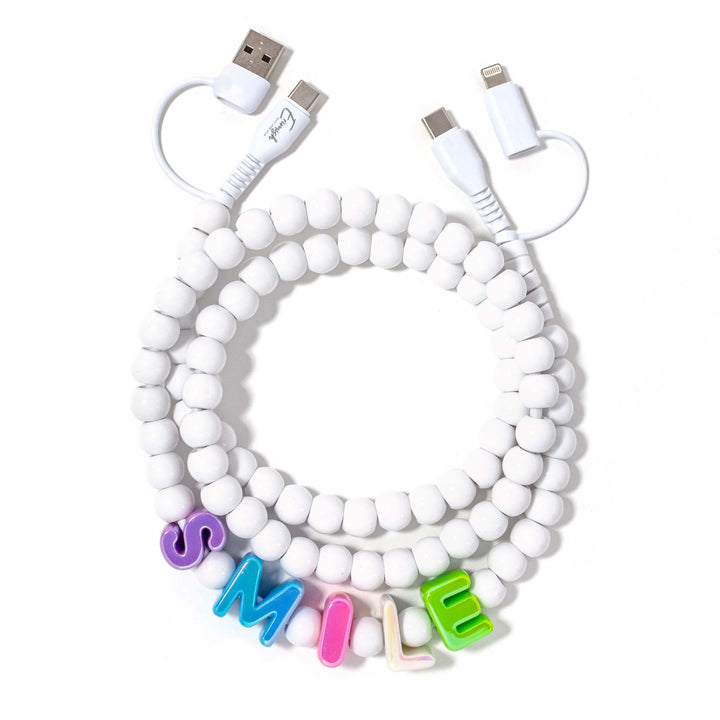 Beaded Phone Charger Smile Chalk