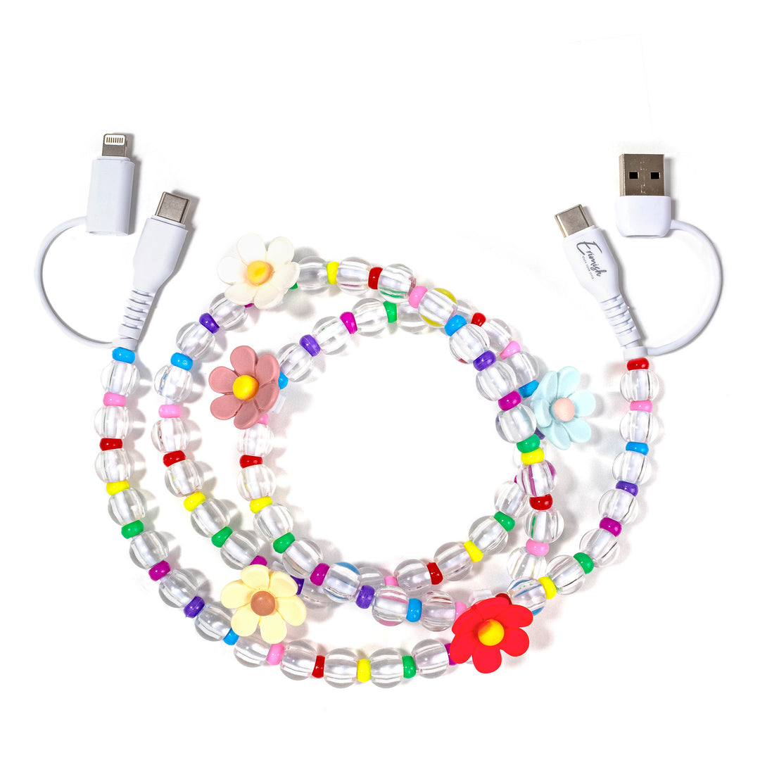 Beaded Phone Charger April Showers