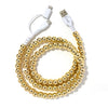 Beaded Phone Charger Metallic Gold-SHIP DATE EST.5/20/25