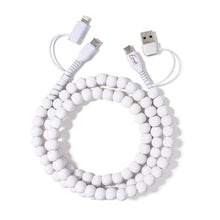 Beaded Phone Charger Chalk