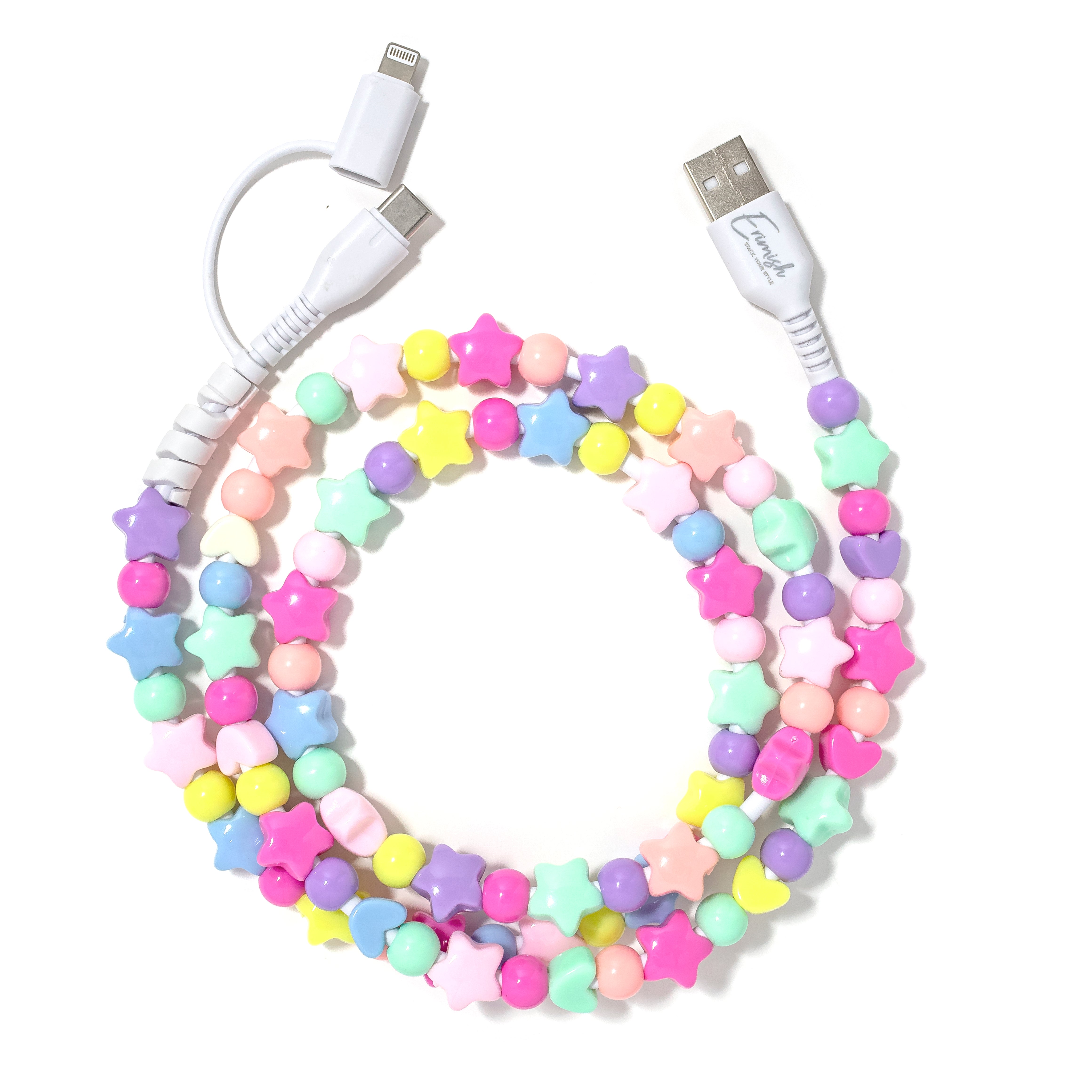 Beaded Phone Charger Multi-Star – Erimish