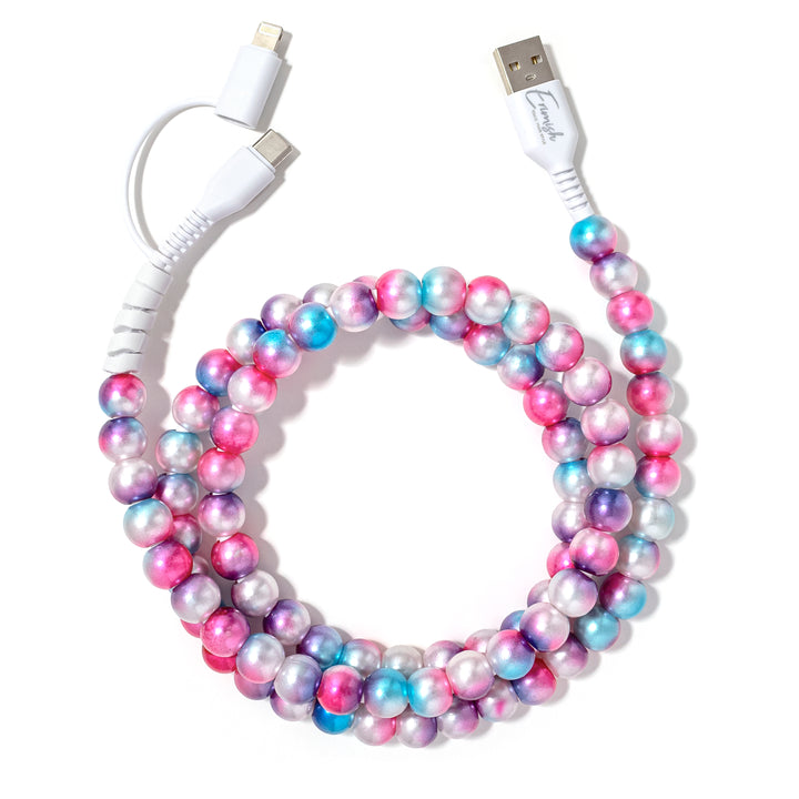 Beaded Phone Charger Pink Ombre