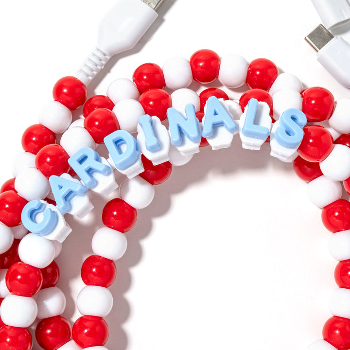 Beaded Phone Charger Cardinals