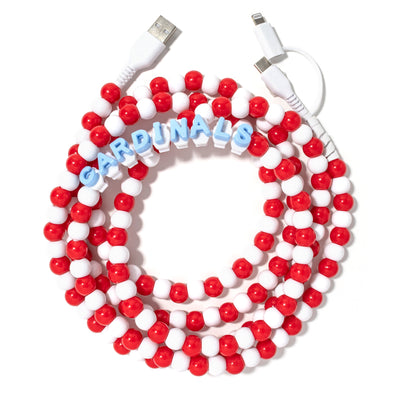 Beaded Phone Charger Cardinals