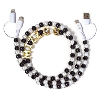 Beaded Phone Charger Mizzou