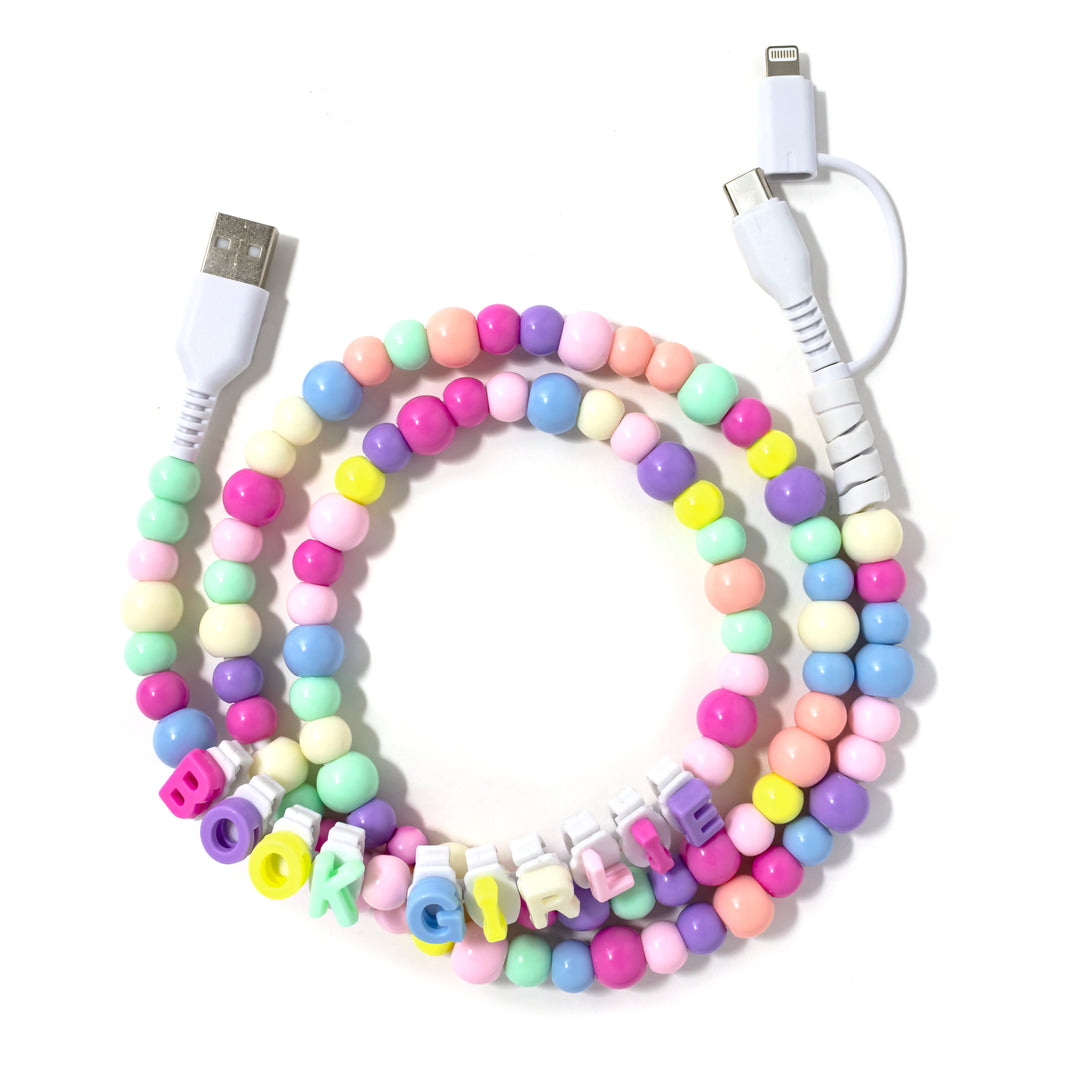 Beaded Phone Charger Book Girlie - Erimish