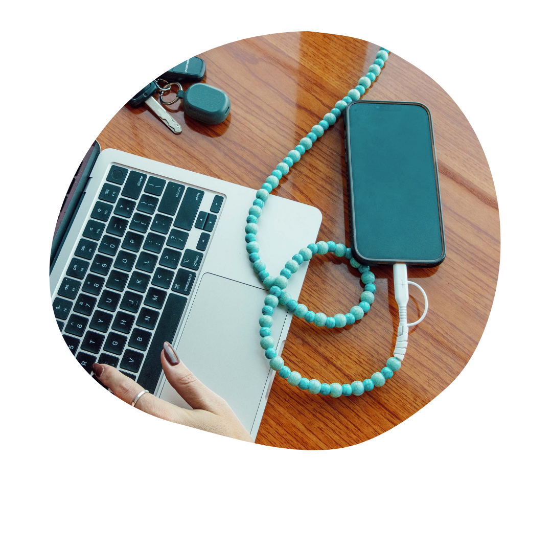 Beaded Phone Charger Blessed – Erimish Beaded Phone Charger Blessed – Erimish