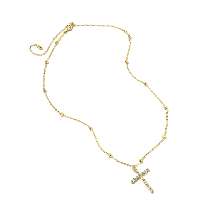 Bezel Cross Necklace