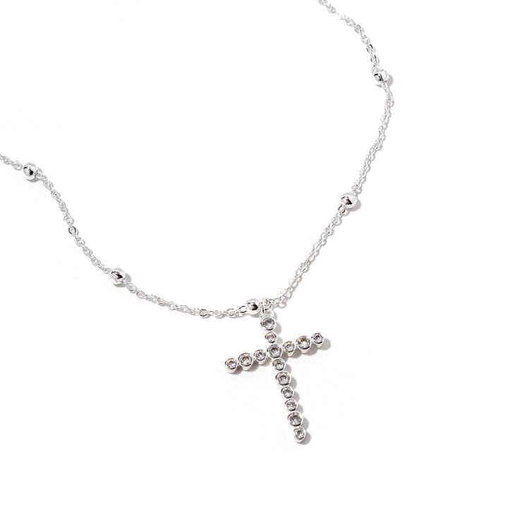 Bezel Cross Necklace