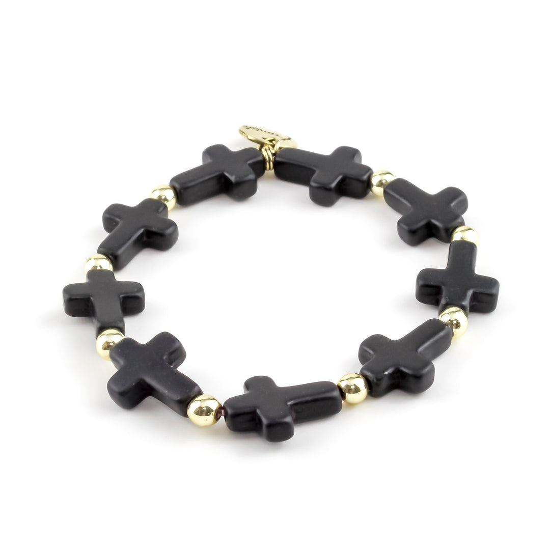 Black Cross Bracelet - Erimish