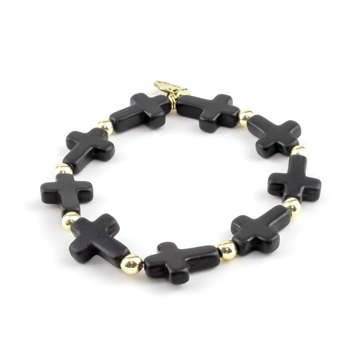 Black Cross Bracelet