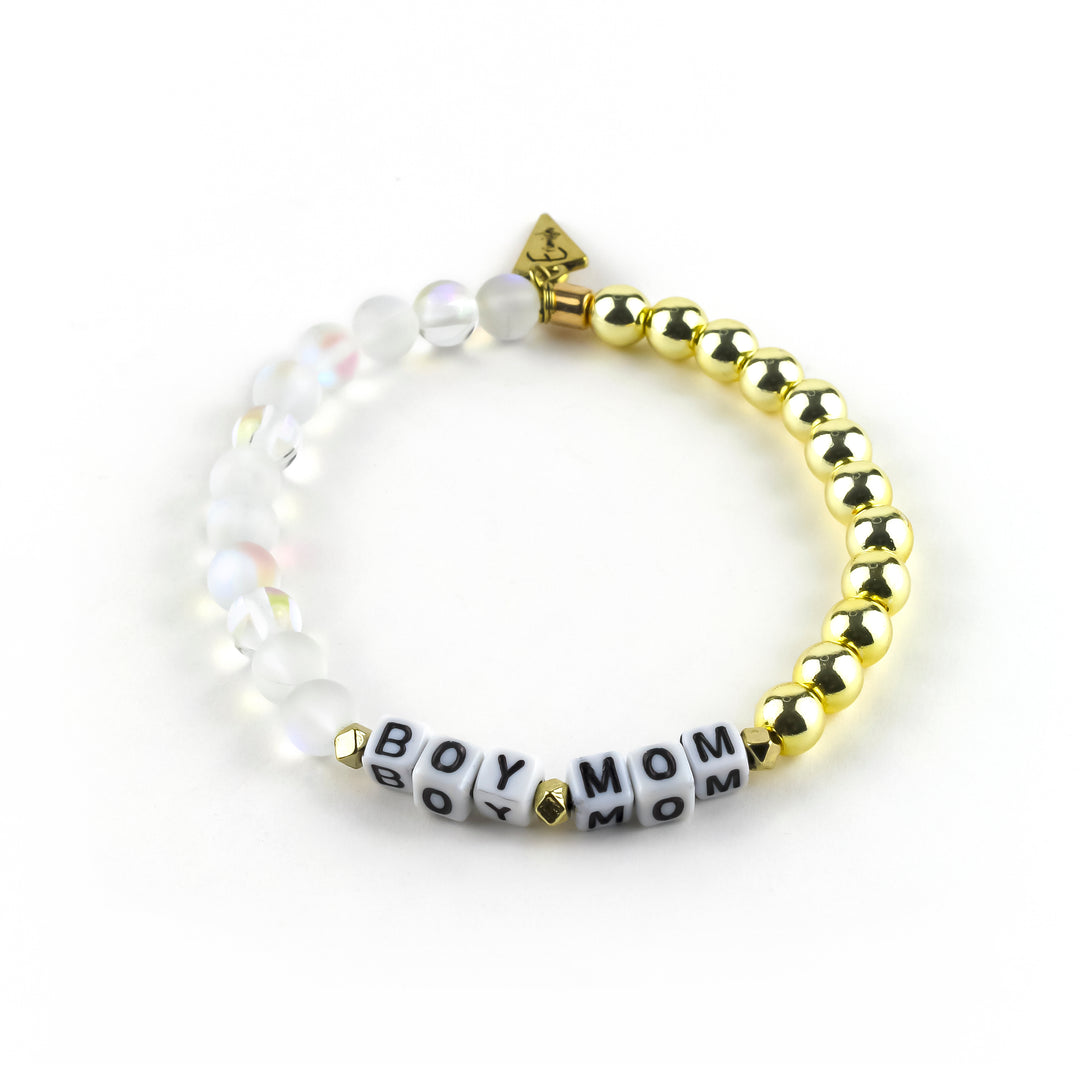 Boy Mom Gold Mermaid Custom Bracelet