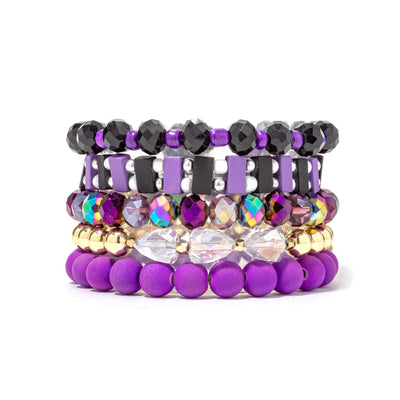 Plus Size Team Spirit Stack Purple/Gold