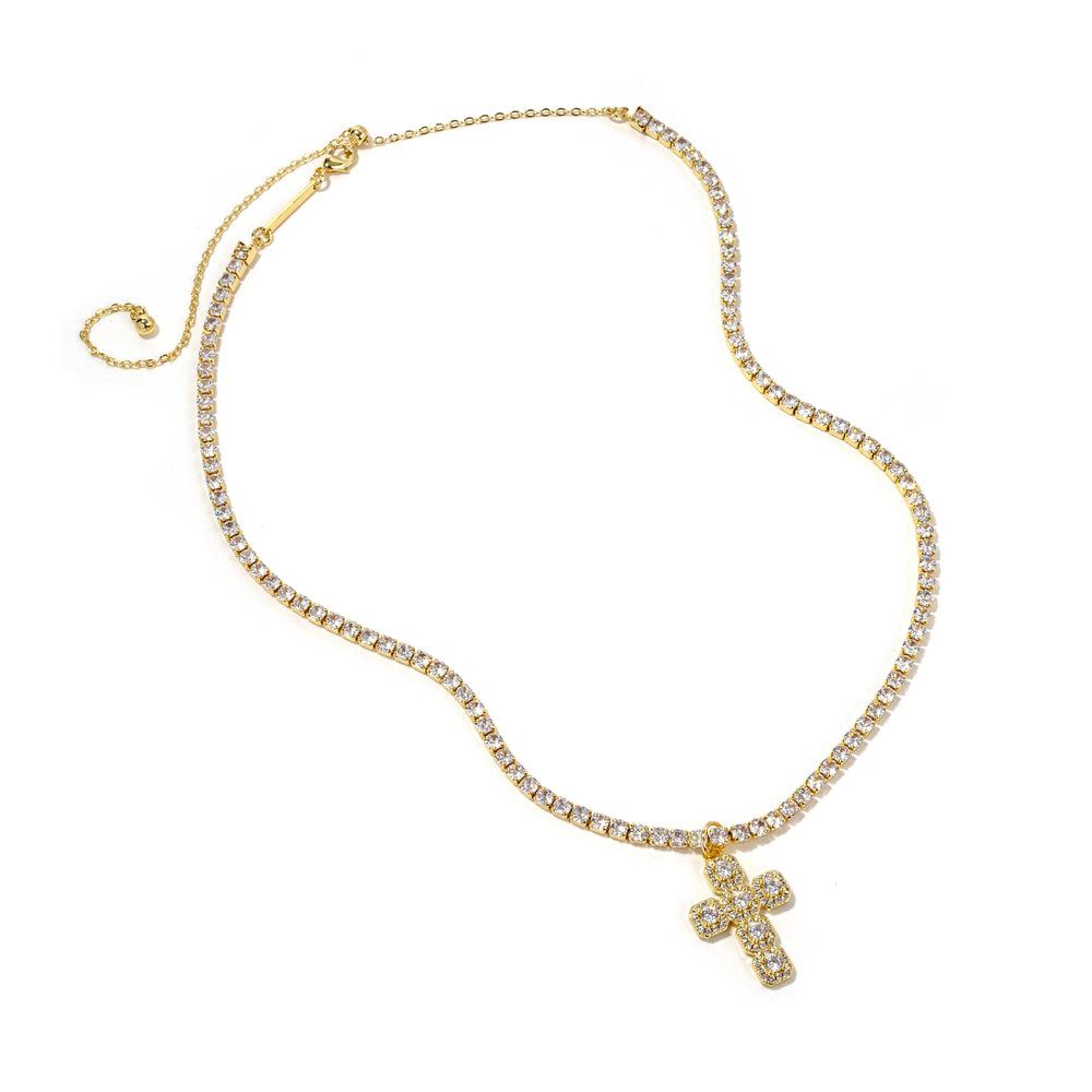 Bubbles Cross Necklace - Erimish