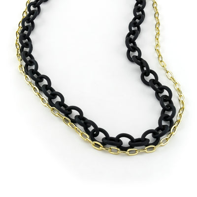 Camila Necklace Black/Gold