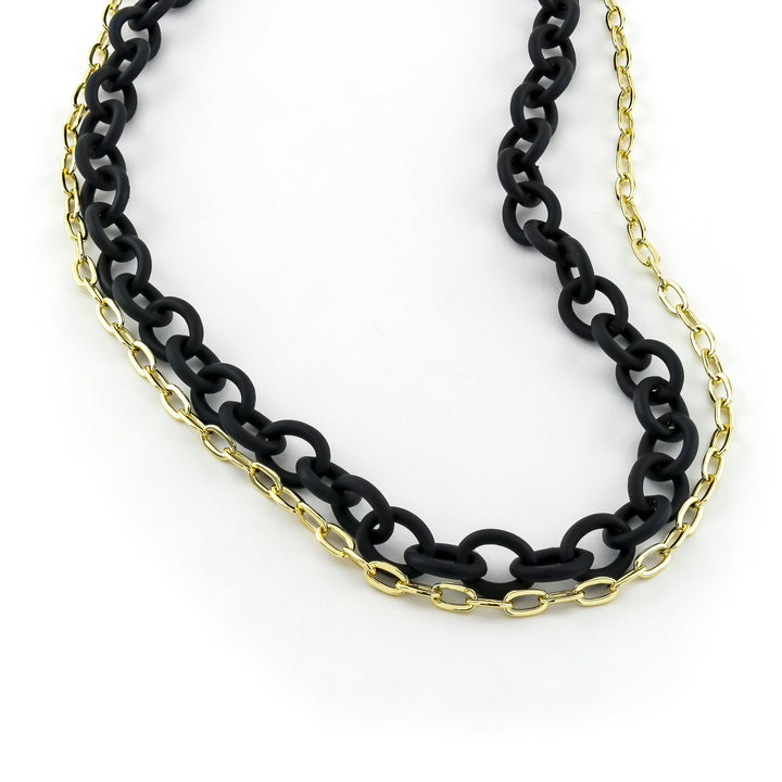 Camila Necklace Black/Gold