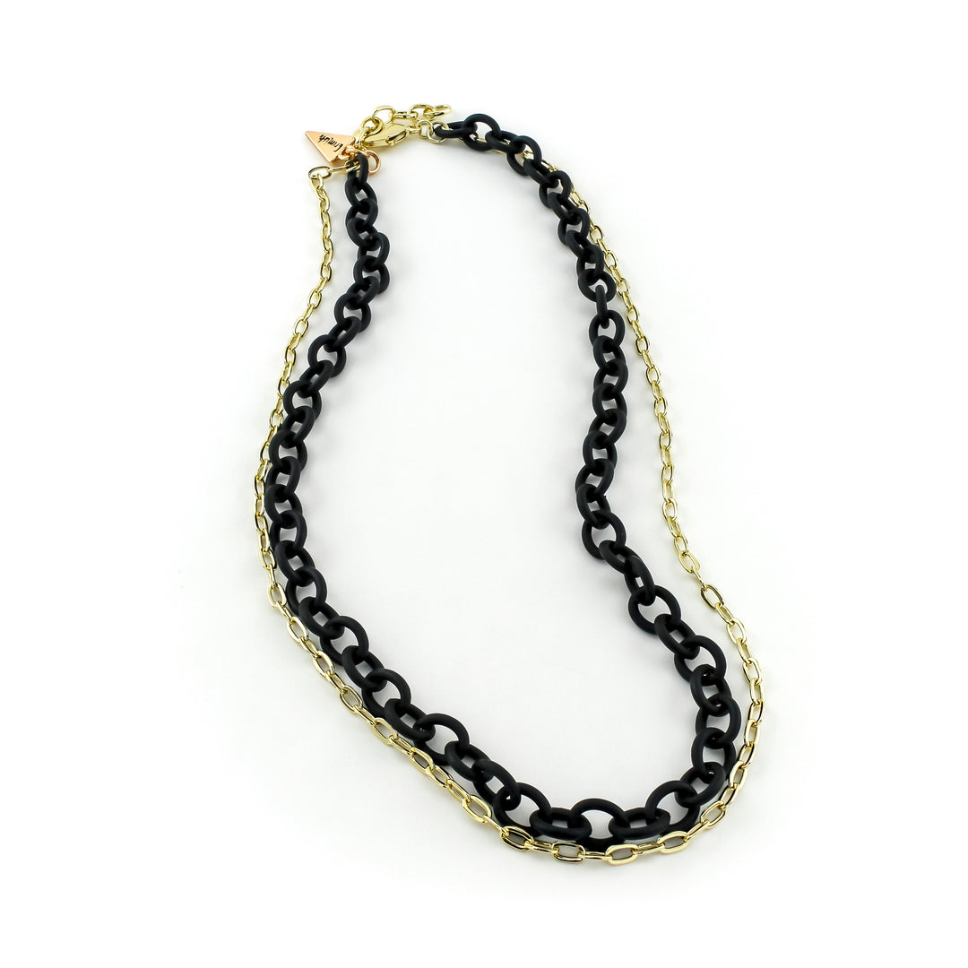 Camila Necklace Black/Gold