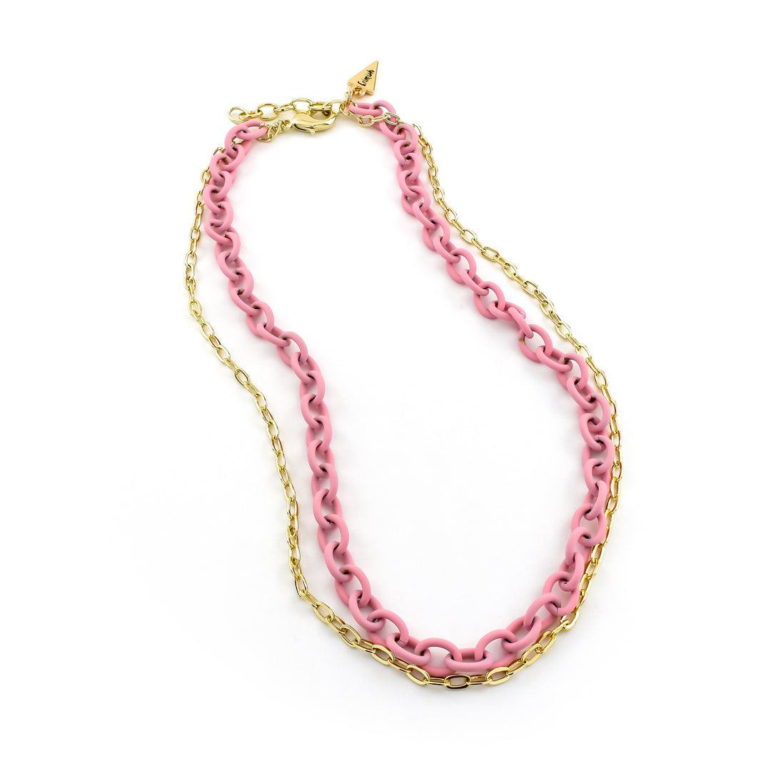 Camila Necklace Baby Pink/Gold