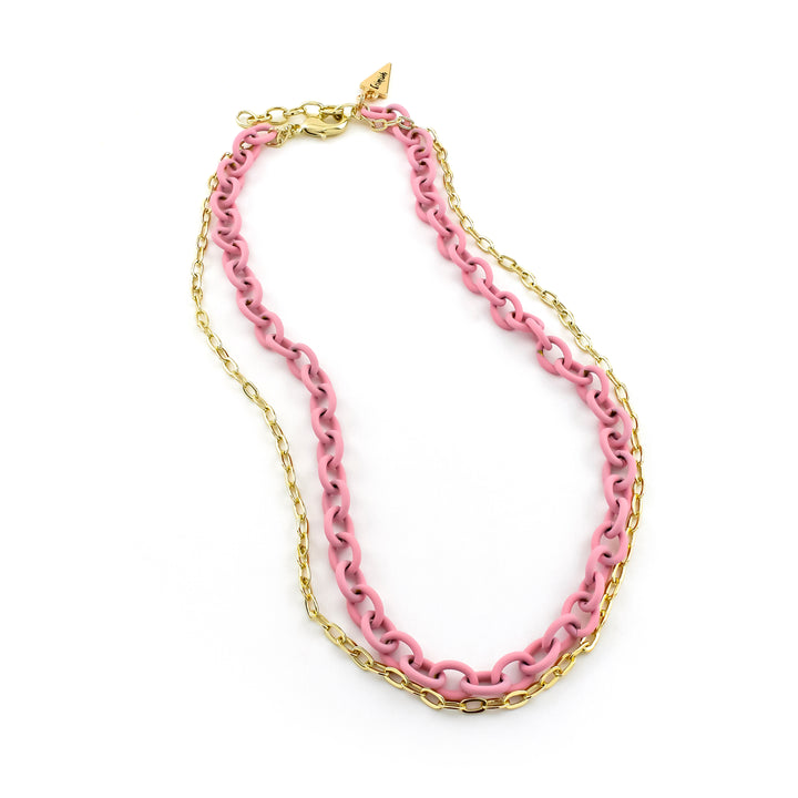 Camila Necklace Baby Pink/Gold