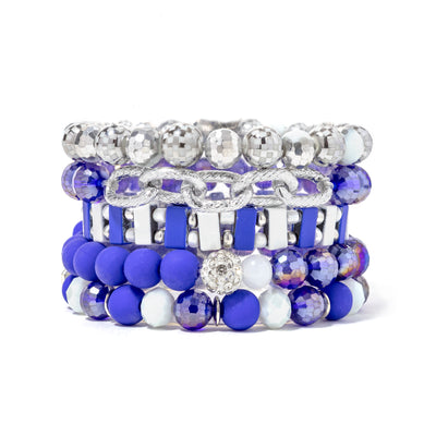 Plus Size Team Spirit Stack Blue/White