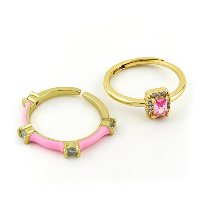 Carmine Ring Set