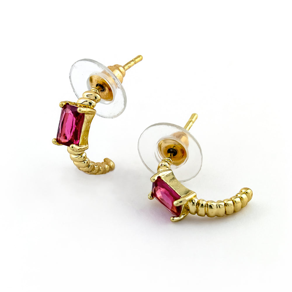 Cayo Earrings Hot Pink - Erimish