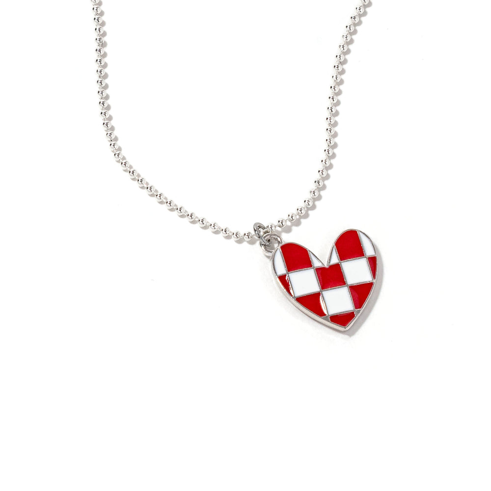 Checkered Heart Phillip Necklace - Erimish