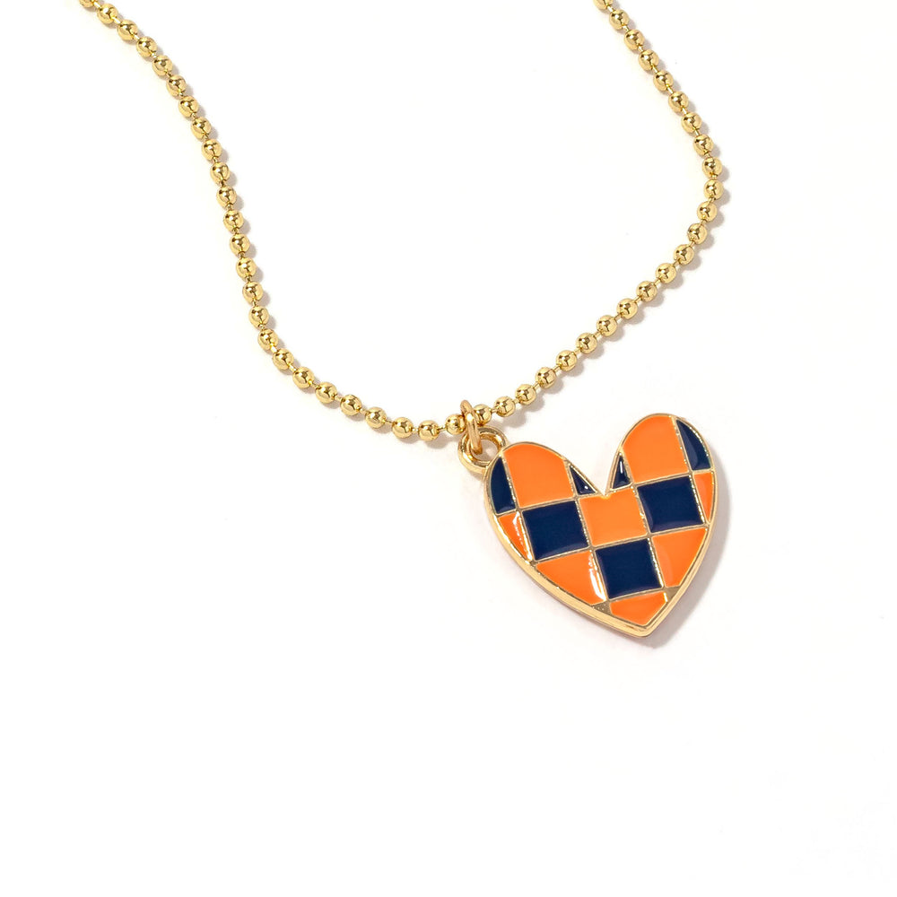 Checkered Heart Tyler Necklace - Erimish