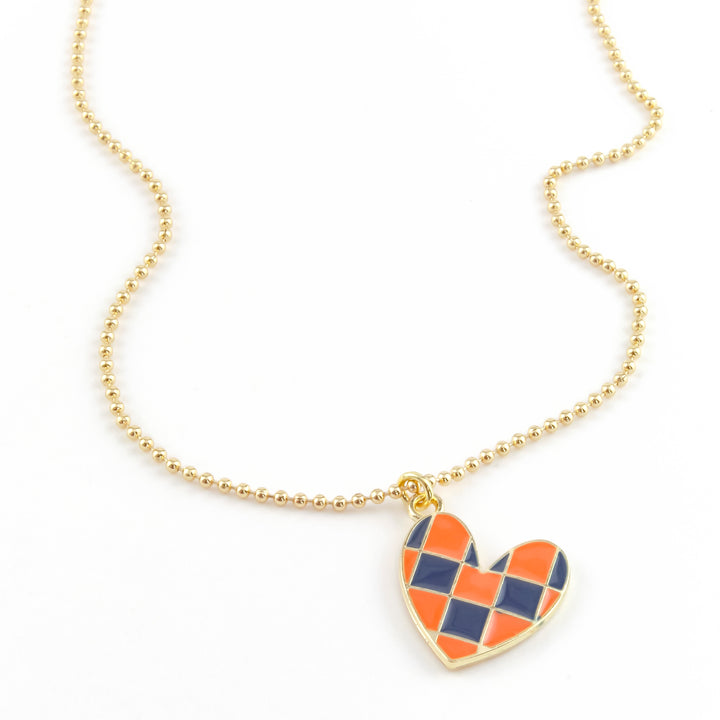 Checkered Heart Tyler Necklace - Erimish
