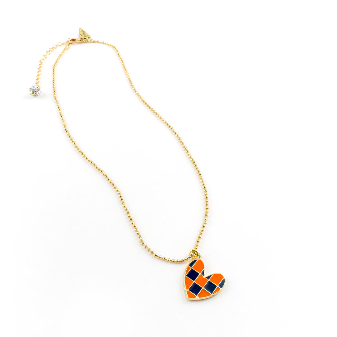 Checkered Heart Tyler Necklace - Erimish