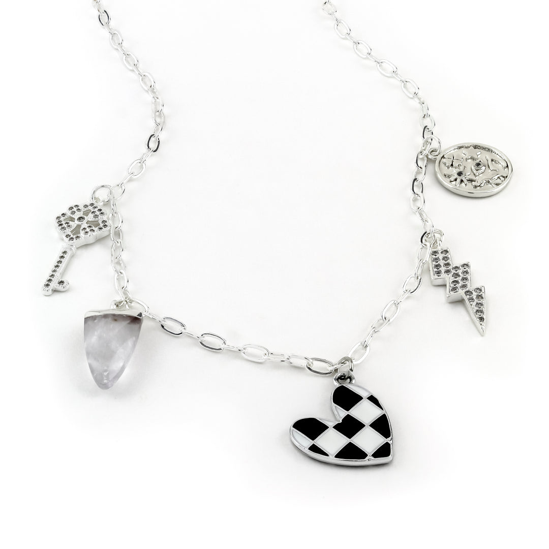Checkered Charm Necklace