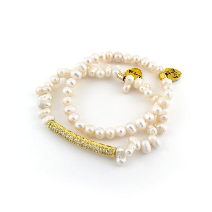 Classic Pearl 2pc Bracelet Stack - Erimish