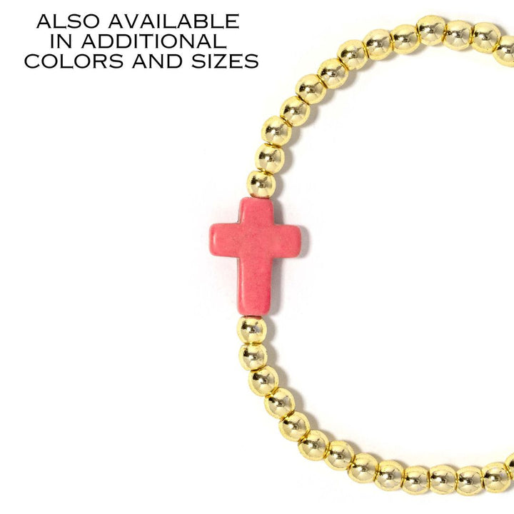 Cross Bracelet Baby Pink