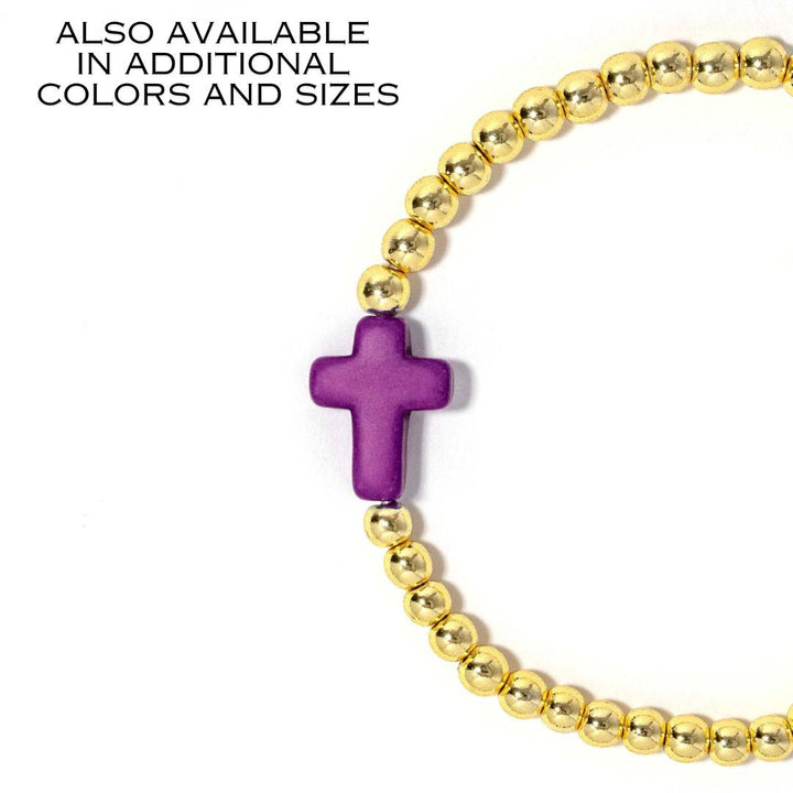 Cross Bracelet Purple