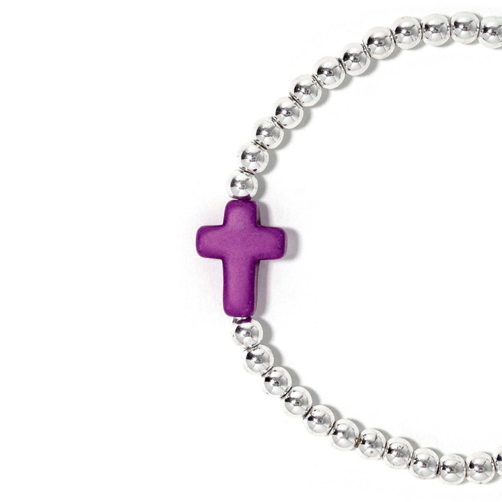 Cross Bracelet Purple