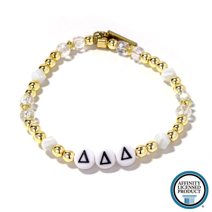 Delta Delta Delta - White Bracelet