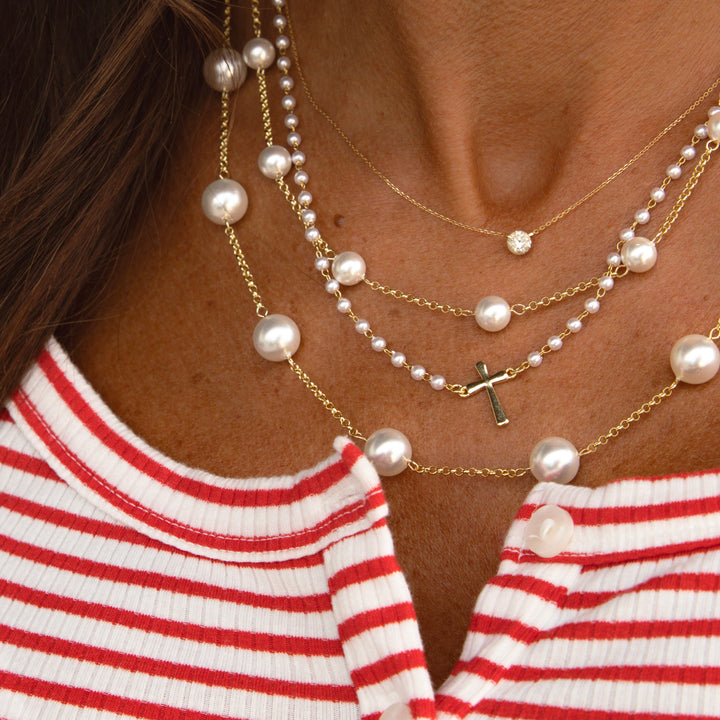 Pearl Cross Necklace
