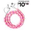 Doorbuster Beaded Phone Charger Pink Multi