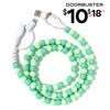 Doorbuster Beaded Phone Charger Green Multi