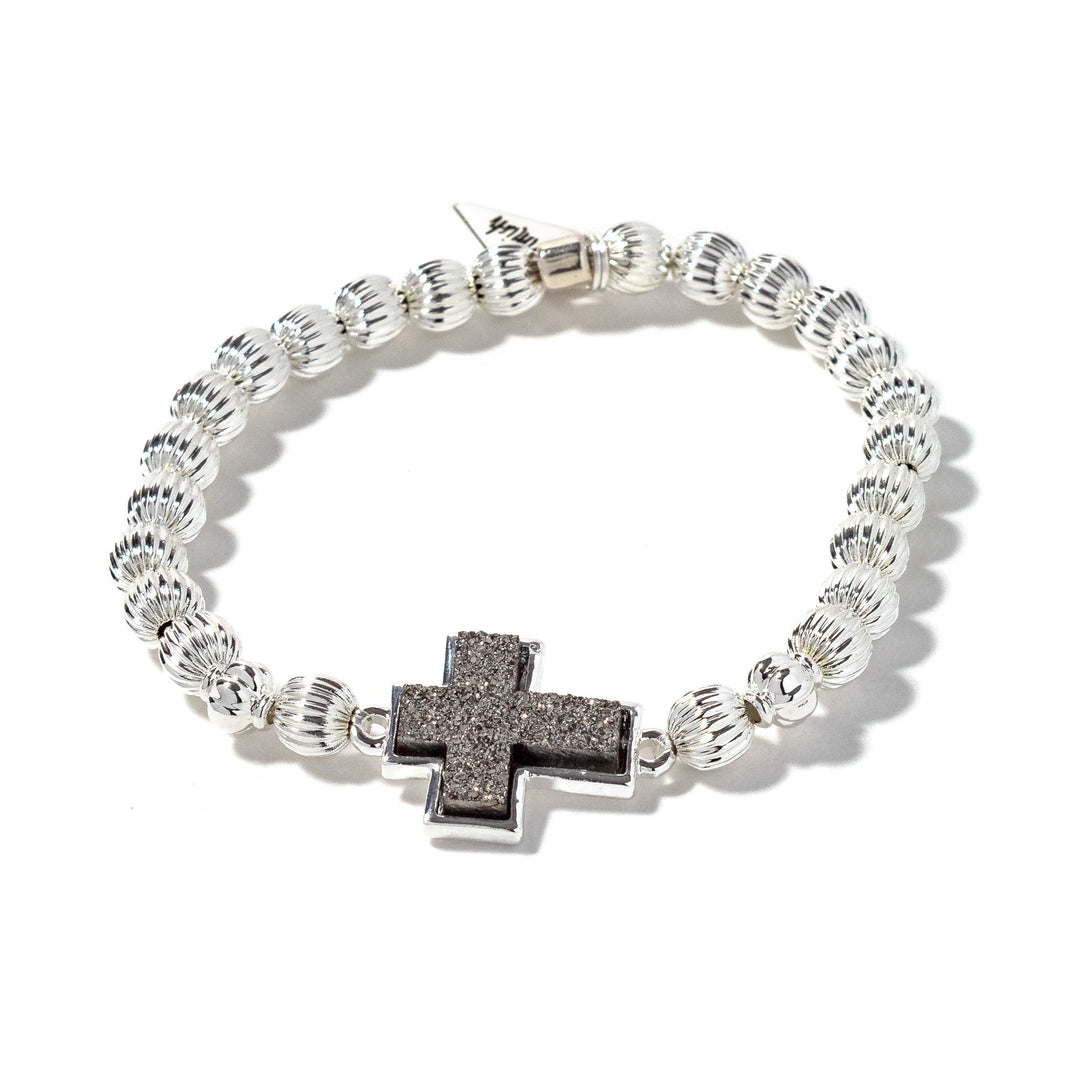 Druzy Cross Bracelet