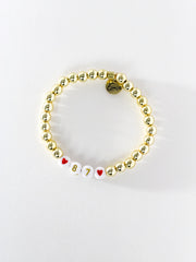 Number + Heart Custom Bracelet