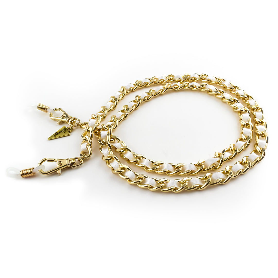 Evie Sunglass Chain White - Erimish