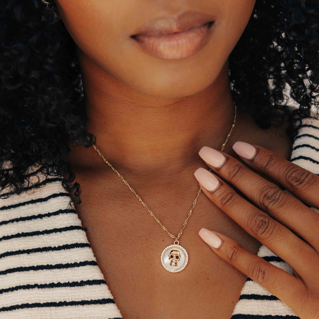 Pearl Skull Necklace