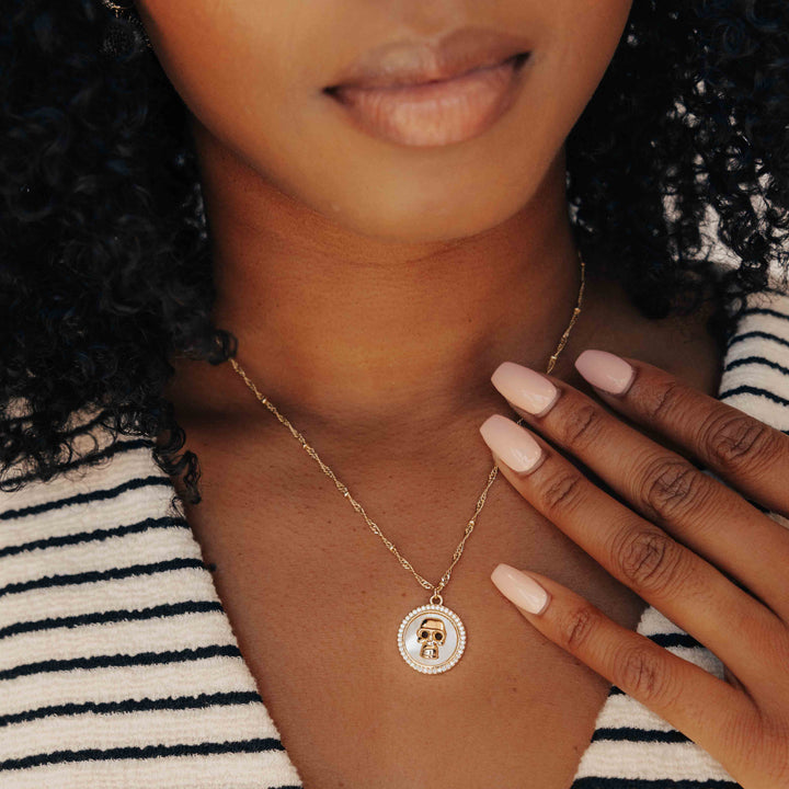 Pearl Skull Necklace