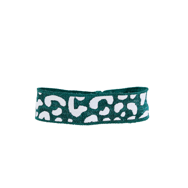 Hair Ties Green/White