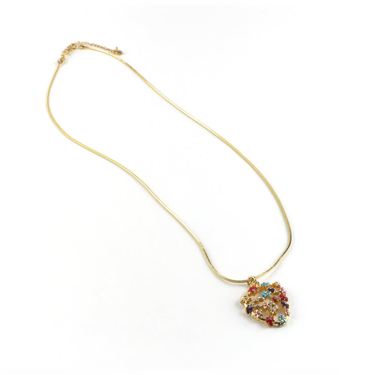 Flower Skull Necklace