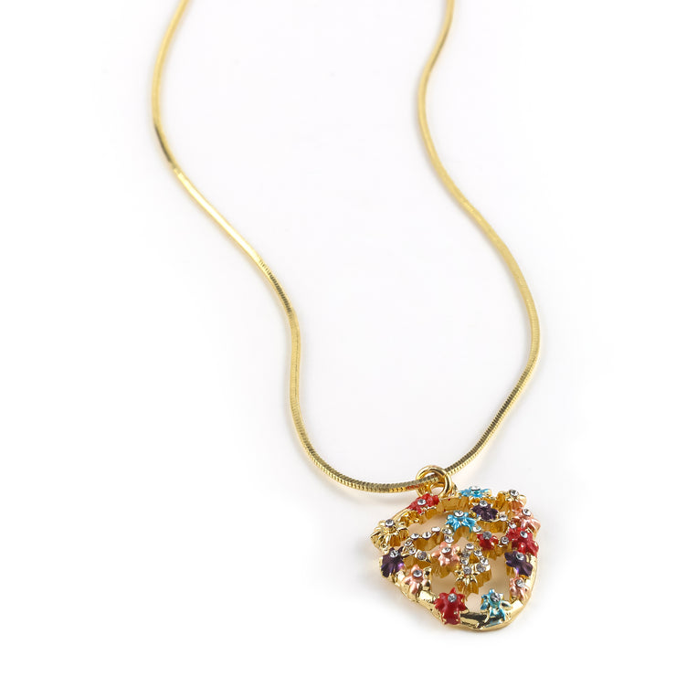 Flower Skull Necklace