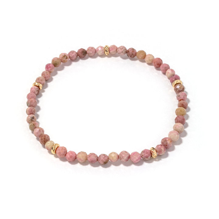 14k Gold Filled Mahogany Grain Gemstone Bracelet 4mm