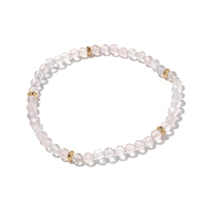 14k Gold Filled Rose Quartz Gemstone Bracelet 4mm