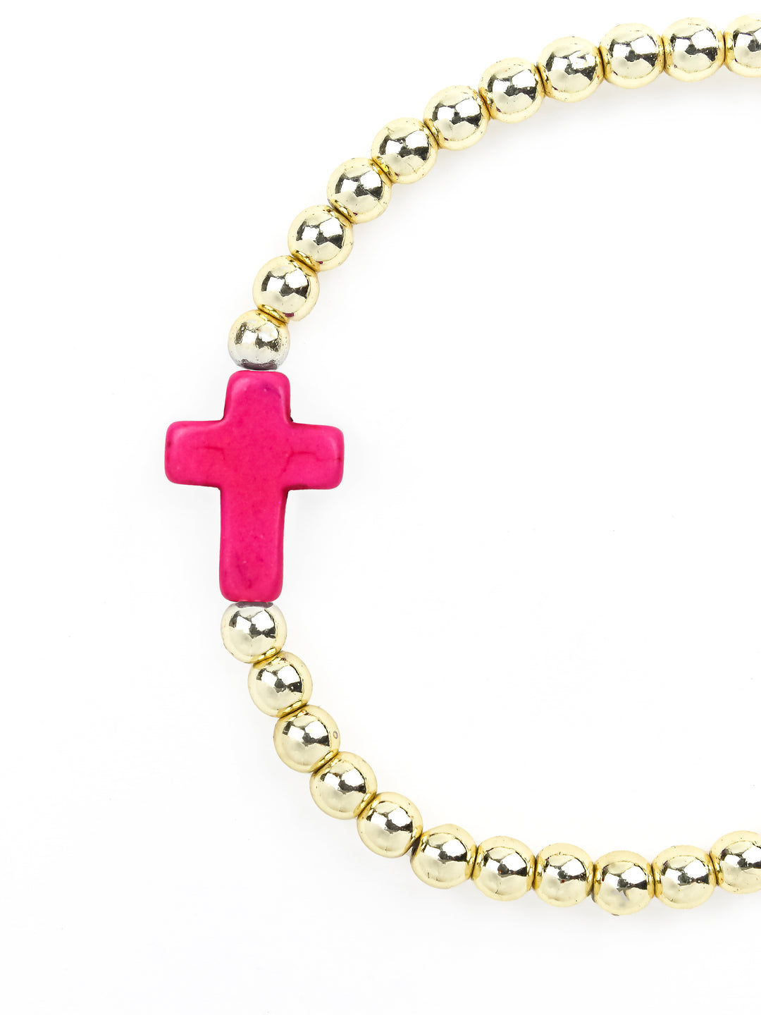 Cross Bracelet Gold/Pink